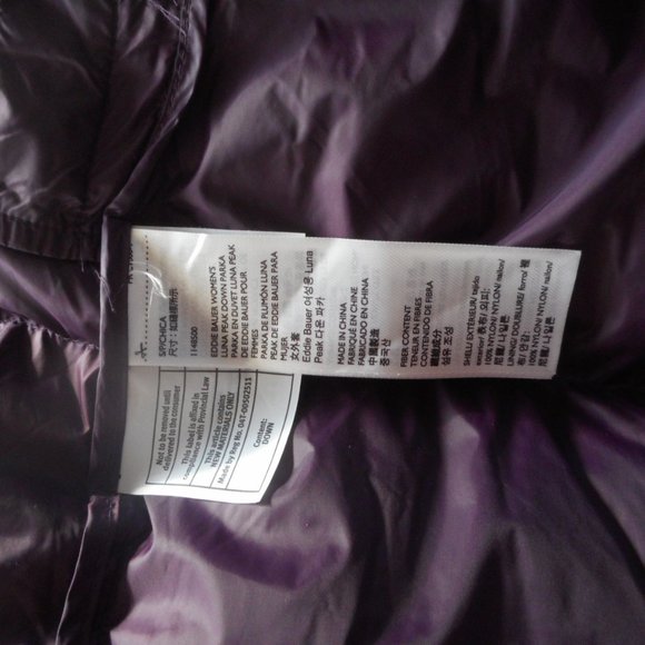 Plum warm women Eddie Bauer down long coat S/P - Picture 6 of 13
